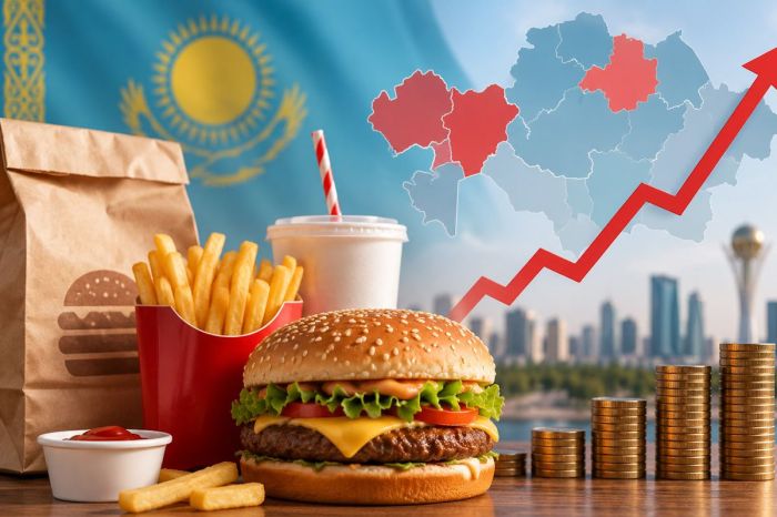 Атырау облысы фастфуд бағасының өсуі бойынша алғашқы бестікке кірді
