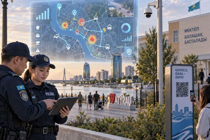 Атырауда полиция патрульдерінің бағыты жасанды интеллект арқылы реттеледі