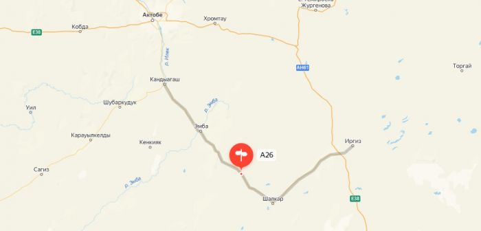 Из-за паводка перекрыта трасса А-26 в Актюбинской области