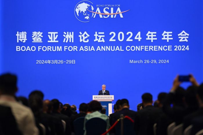 Президент выступил на пленарной сессии Боаоского азиатского форума