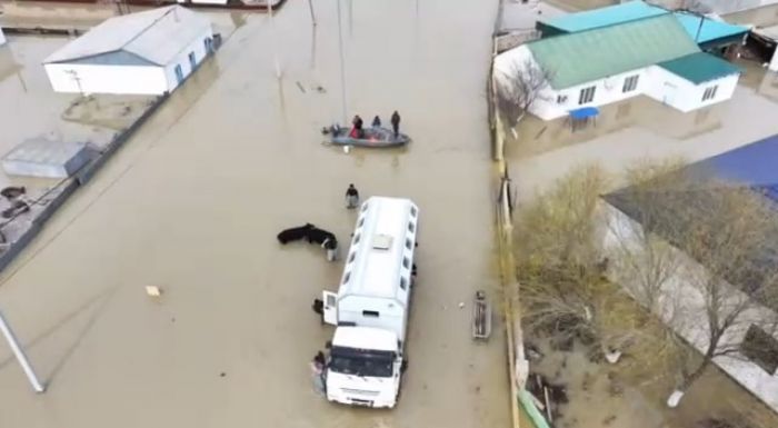 Полицейские эвакуировали четыре семьи и домашний скот из затопленных домов