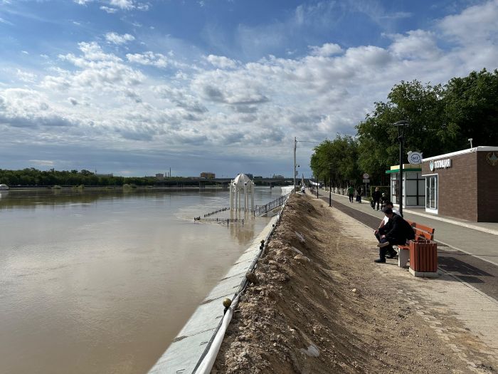 Сводка по уровню реки Урал в Атырауской области на 16:00 ч.