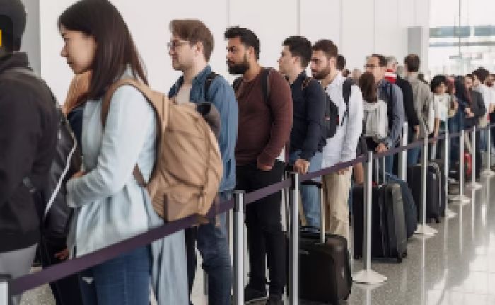 В аэропорту Астаны столпотворение: пассажиров просят приезжать заранее