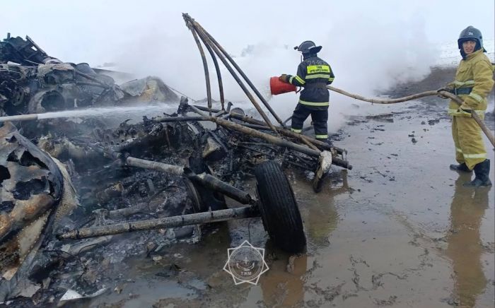 Вертолёт загорелся после жёсткой посадки в Актюбинской области: член экипажа погиб