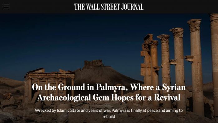 Покинувшие Пальмиру российские военные оставили после себя надписи «мин нет» и портрет Берии