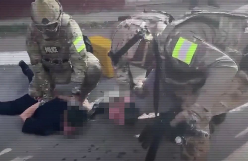 задержание подозреваемых в Астане, скриншот видео