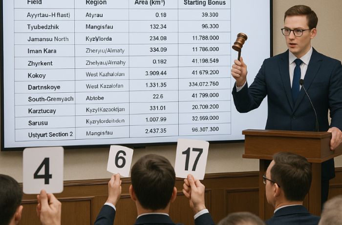 Минэнерго РК выставило на аукцион 11 участков для недропользования по углеводородам