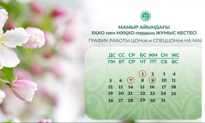 Как будут работать ЦОНы и спецЦОНы в праздничные дни мая