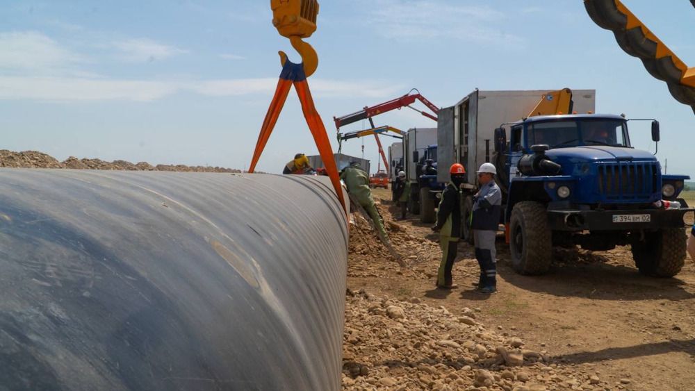 строительство газопровода Бейнеу-Бозой-Шымкент, фото пресс-службы министерства энергетики строительство газопровода Бейнеу-Бозой-Шымкент, фото пресс-службы министерства энергетики