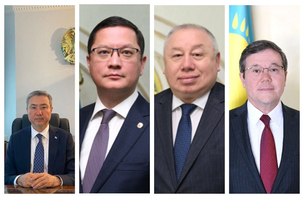 слева направо: Еркебулан Сапиев, Рауан Жумабек, Барлыбай Садыков, Жалгас Адилбаева слева направо: Еркебулан Сапиев, Рауан Жумабек, Барлыбай Садыков, Жалгас Адилбаева