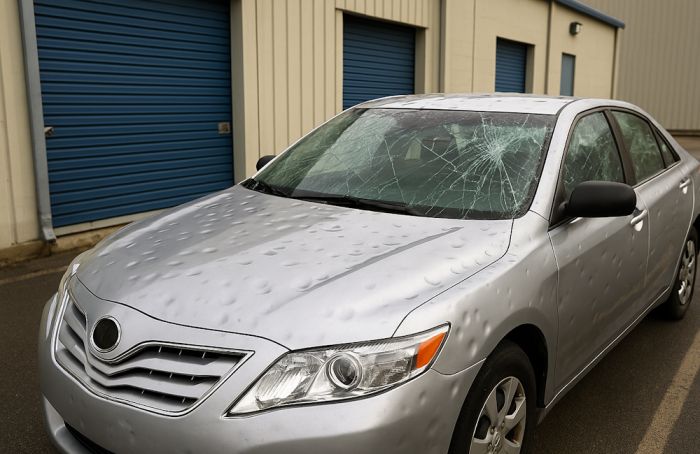 Автомобиль пострадал от града — суд обязал возместить ущерб