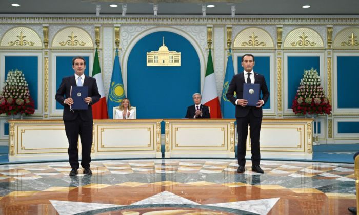 Токаев и Мелони подписали Совместное заявление об укреплении стратегического партнёрства Казахстана и Италии
