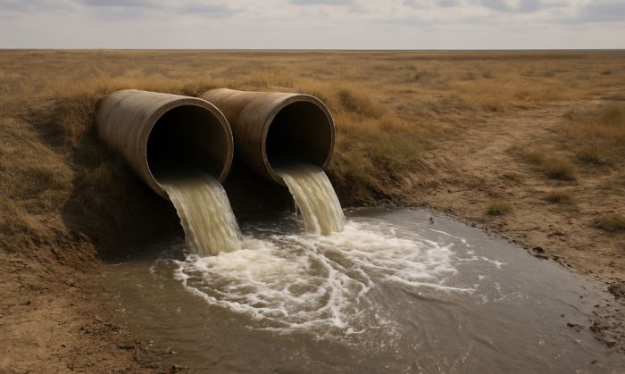 В Атырау ТОО сбросило сточные воды без разрешения. Суд подтвердил: трубы — их