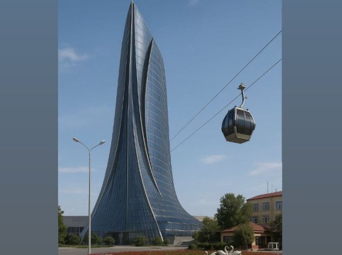 На месте горевшей гостиницы «Ак Жайык» в Атырау построят небоскрёб и фуникулёр
