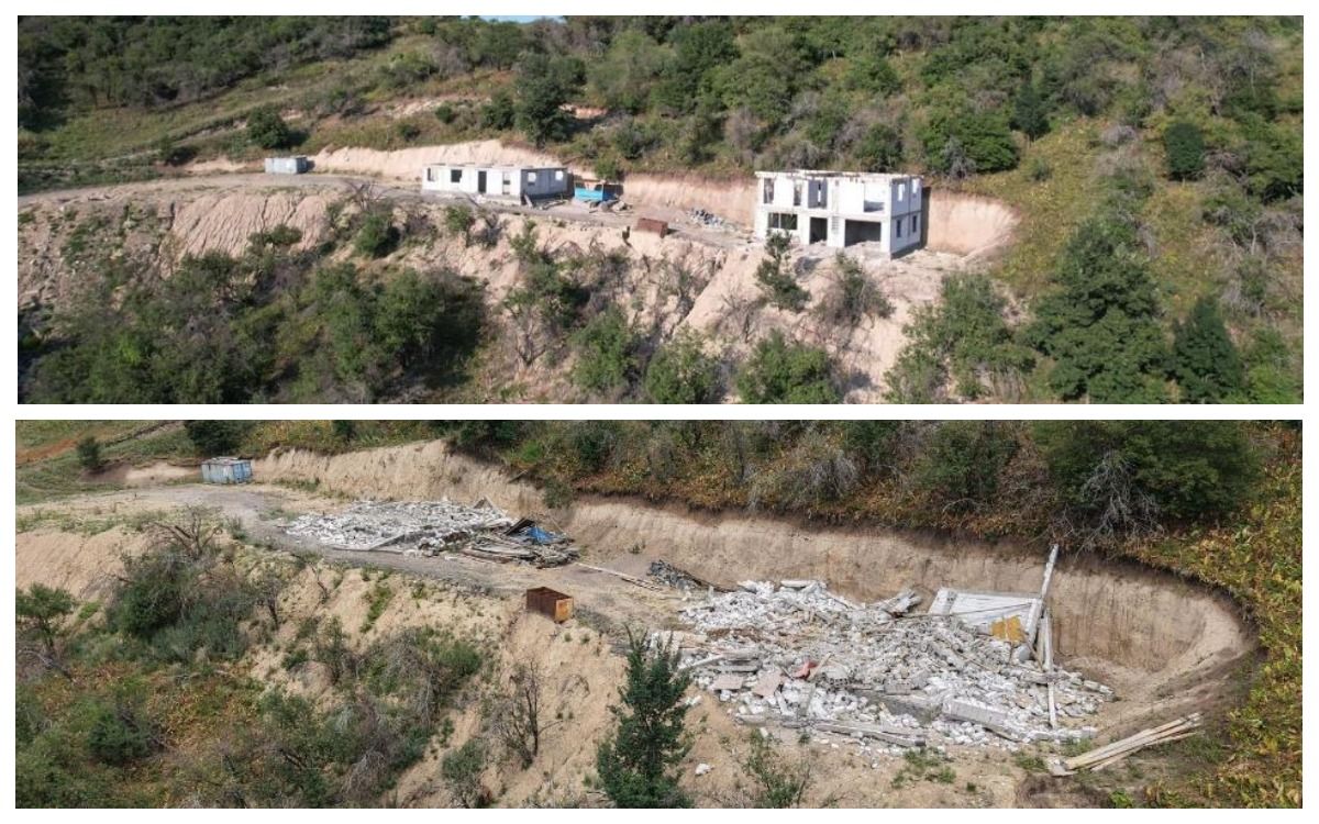 снесенные незаконные строения, фото УГК Алматы