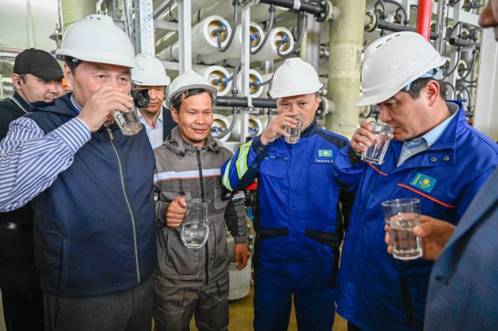 В Мангистау запустили первую линию опреснительного завода в Кендерли