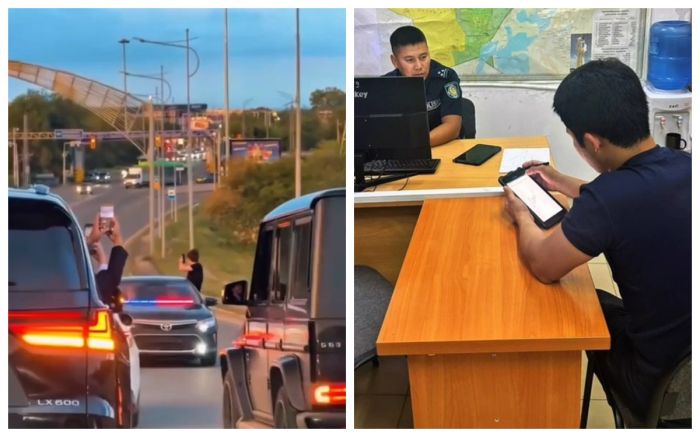 В Актобе наказали водителей свадебного кортежа за грубые нарушения ПДД