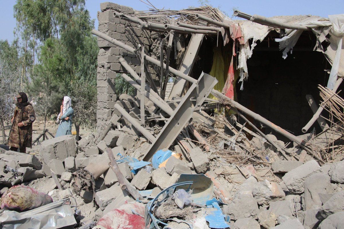 разрушения после атаки Пакистана