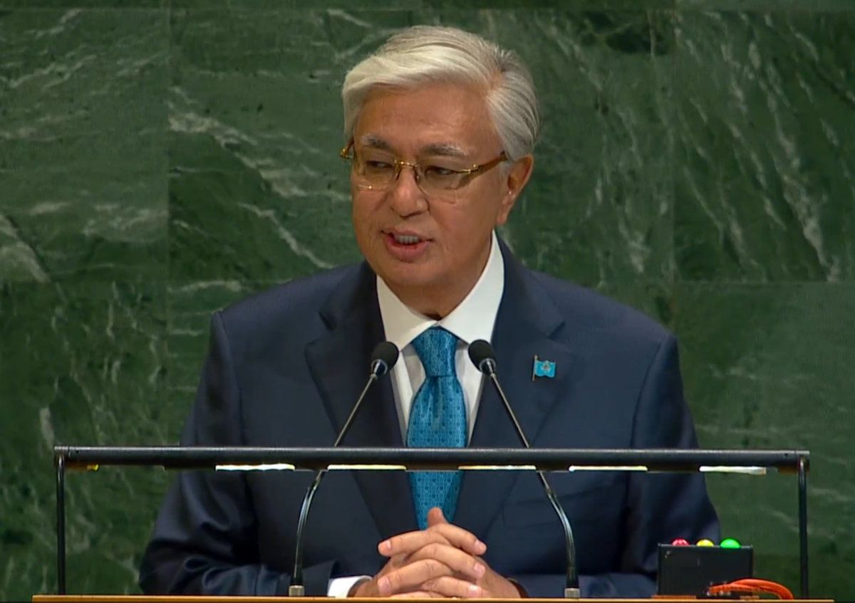 Касым-Жомарт Токаев, стоп-кадр трансляции Касым-Жомарт Токаев, стоп-кадр трансляции