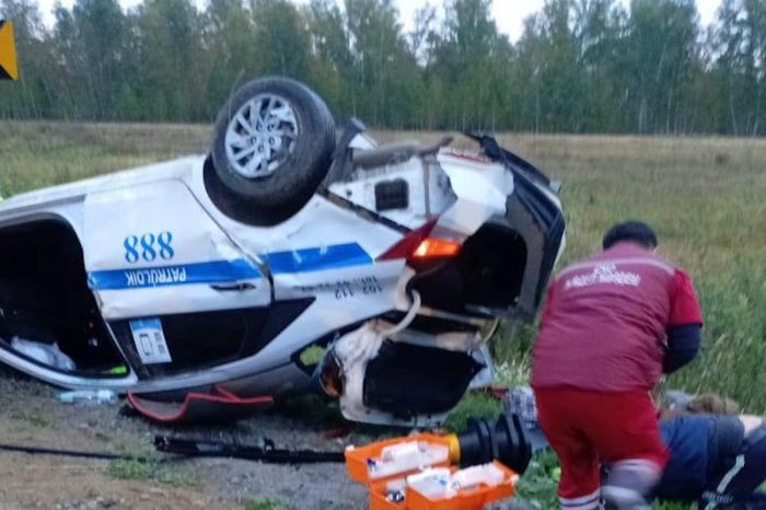 В СКО двое полицейских пострадали в ДТП во время патрулирования