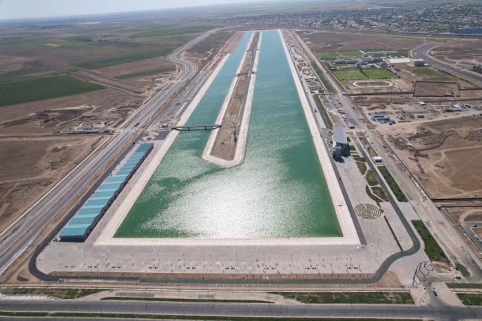 Уникальный гребной канал запустили в Туркестане