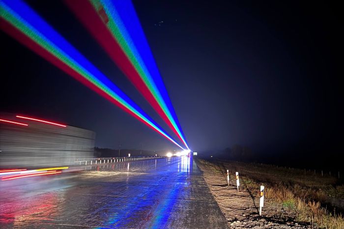 Не портал в Асгард: на трассе Астана – Темиртау тестируют лазерное оповещение