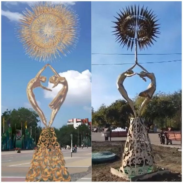 Скандал в Рудном: атырауская фирма испортила работу скульптора