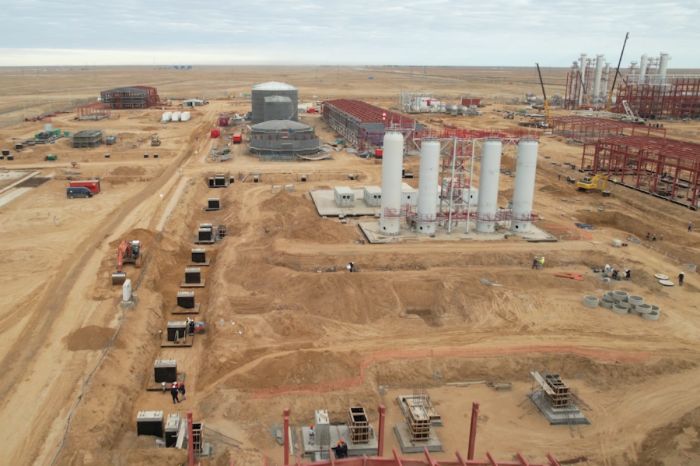 Кашаганский ГПЗ: строительство идёт по графику