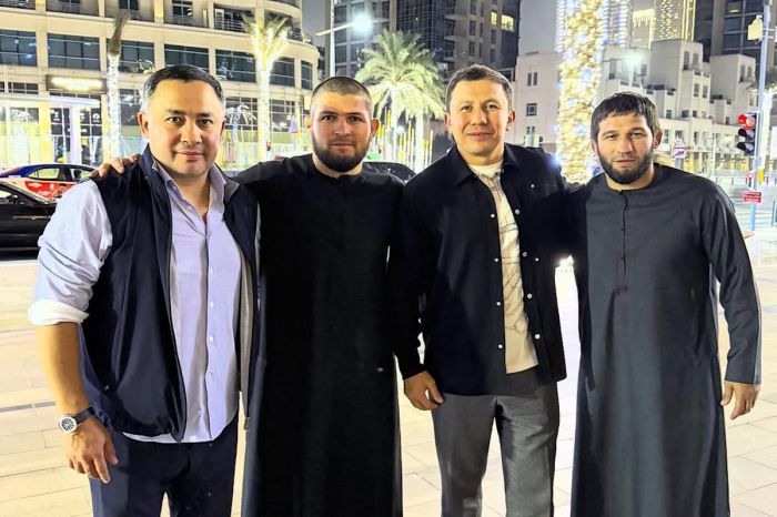 Встреча легенд: Геннадий Головкин встретился с Хабибом Нурмагомедовым в Дубае