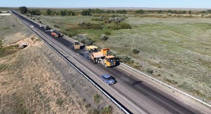 Отремонтирован участок трассы «Актобе - гр. РФ»​