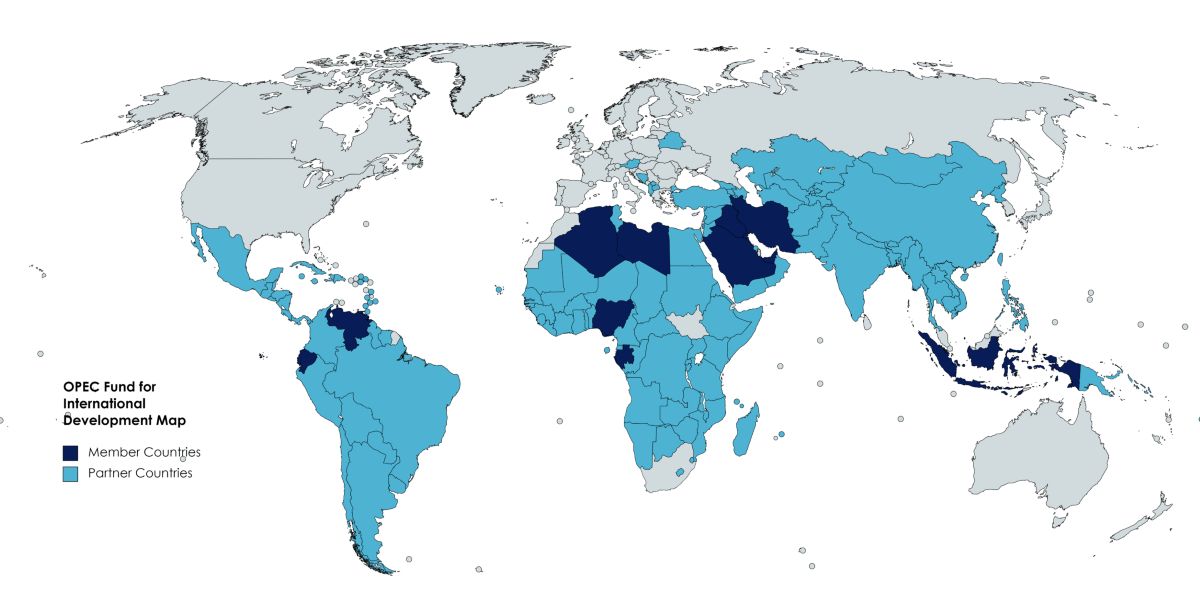 Карта Фонда международного развития ОПЕК