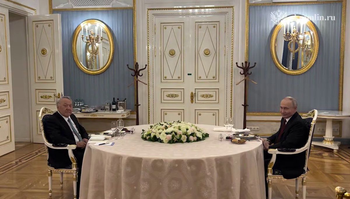 встреча Нурсултана Назарбаева и Владимира Путина, стоп-кадр видео