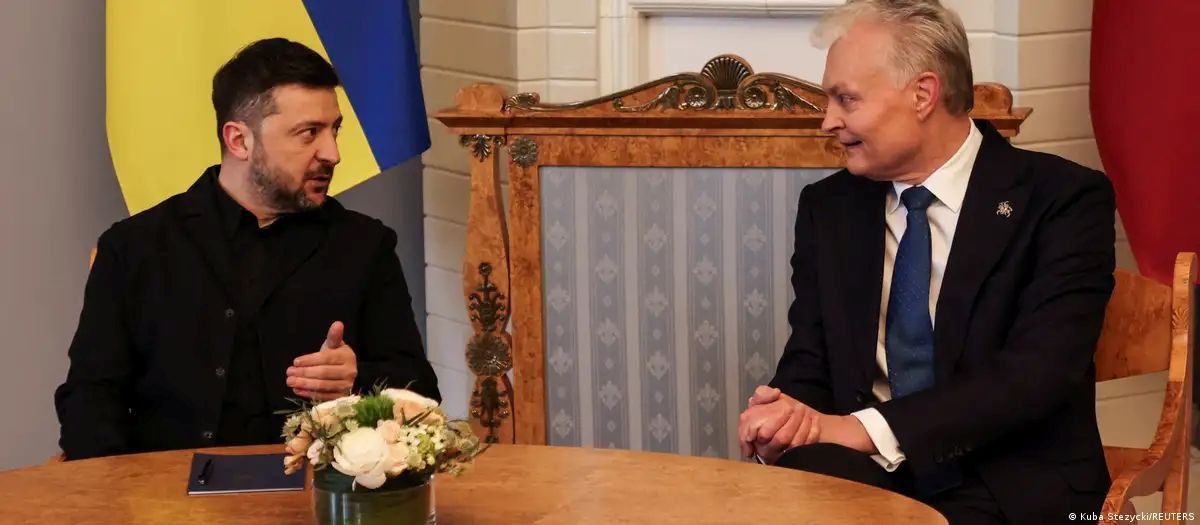 Президенты Украины и Литвы Владимир Зеленский и Гитанас Науседа в Вильнюсе