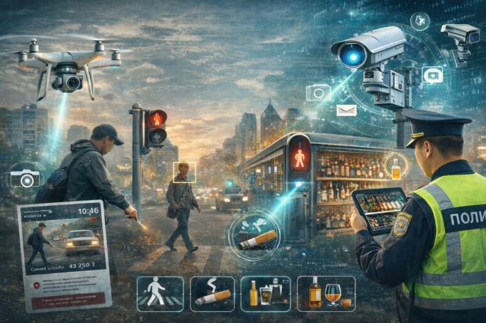 Камеры начнут штрафовать пешеходов и курильщиков: вступают в силу новые нормы КоАП