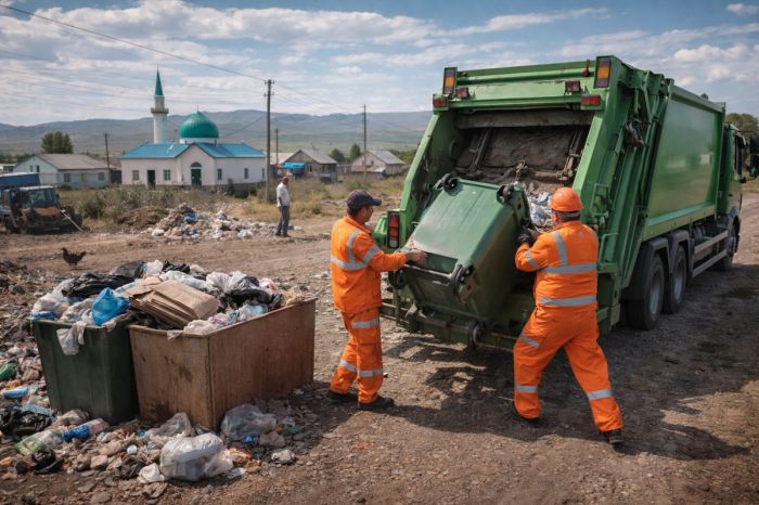 В Казахстане хотят улучшить вывоз мусора в селах