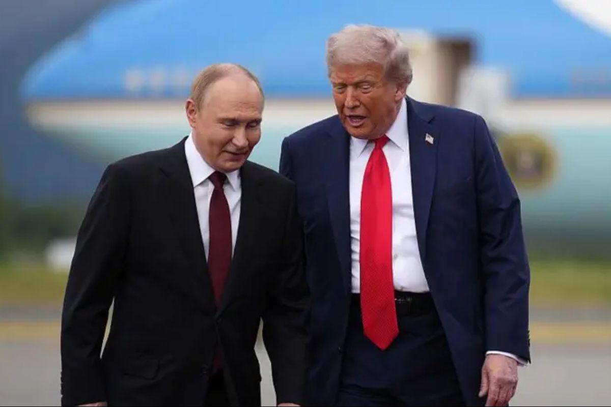 Дональд Трамп и Владимир Путин 15 августа 2025 года в Анкоридже, Аляска