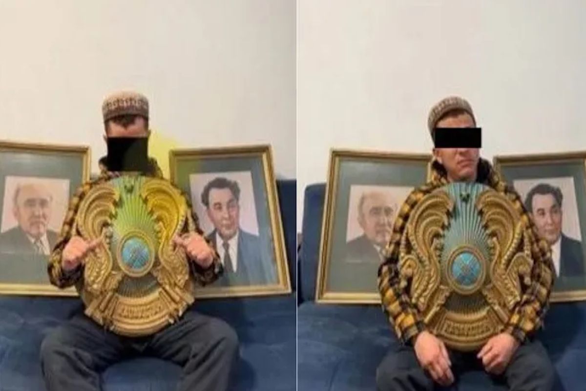 Блогер с гербом / фото ДП области Жетісу