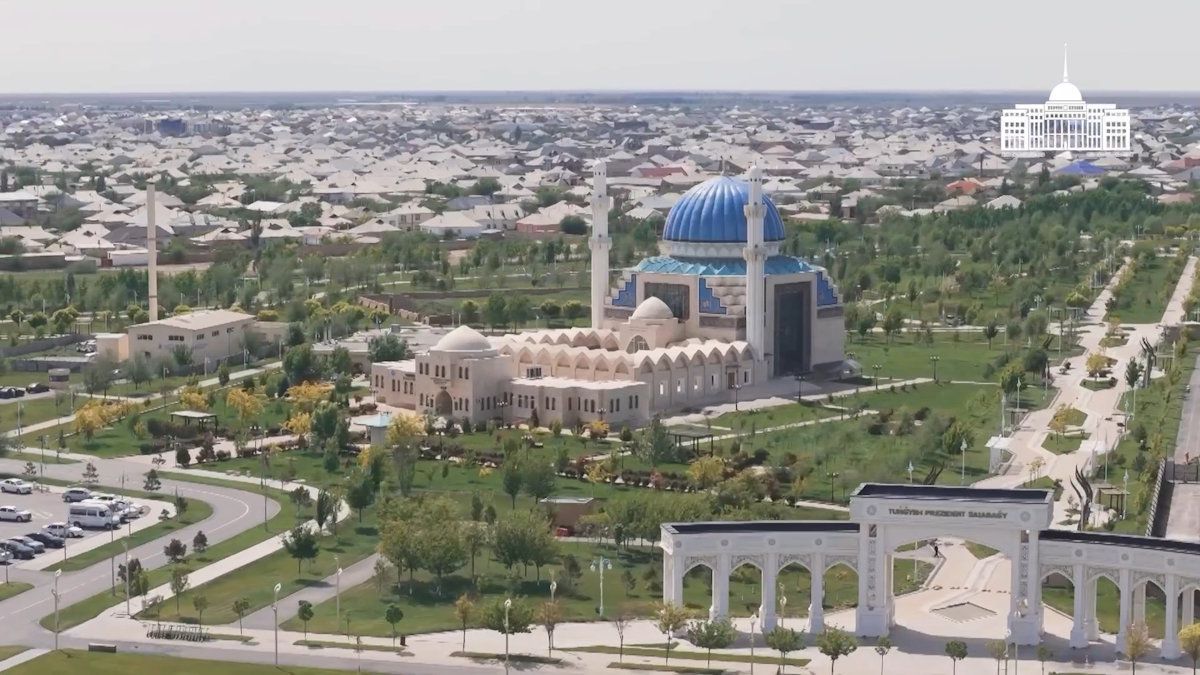 панорама Туркестана, стоп-кадр видео