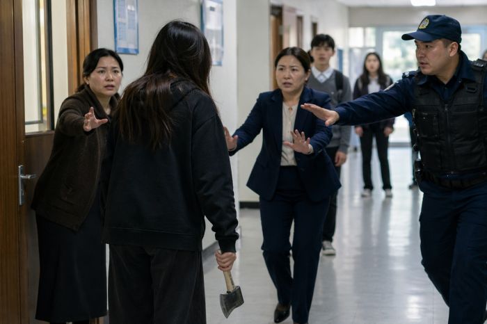 Школьница пришла в школу с топором в Алматы: полиция заявила о влиянии соцсетей