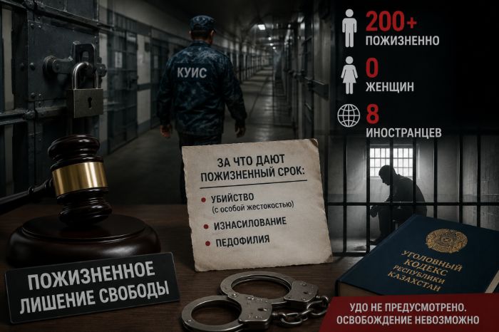 Сколько человек сидят пожизненно в Казахстане: в КУИС озвучили данные