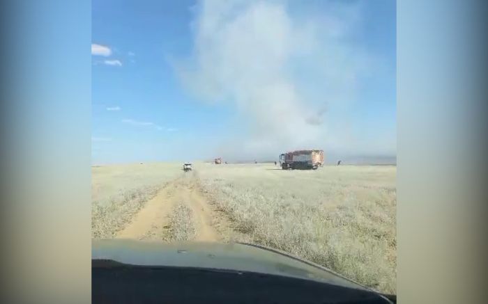 Степной пожар в Индерском районе ликвидирован