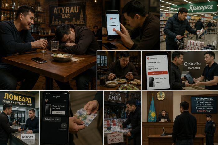 Цена дружбы: в Атырау мужчина украл телефон друга и устроил шопинг на 1,2 млн тенге