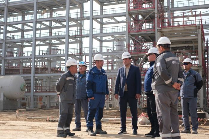 В Атырау ускоряют строительство Кашаганского газоперерабатывающего завода