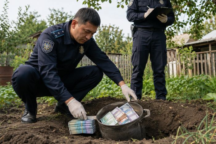 24 млн тенге нашли в Павлодаре в кастрюле под яблоней: задержан сторож предприятия