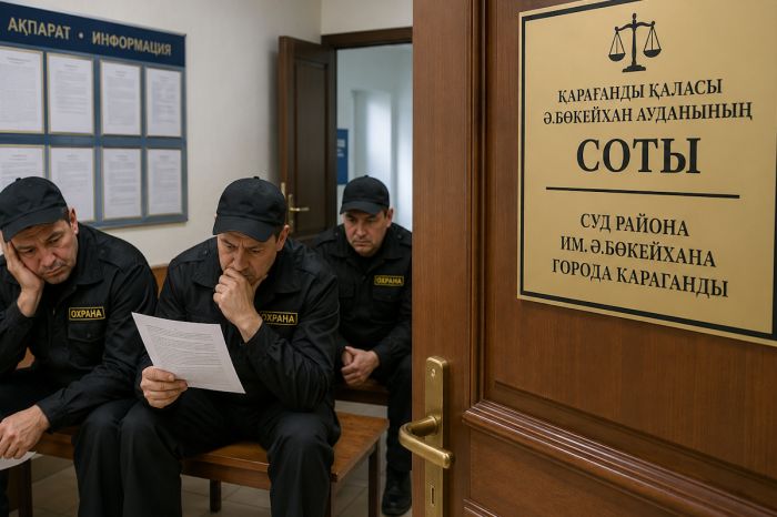Охранники отсудили более 3 млн тенге у работодателя в Караганде