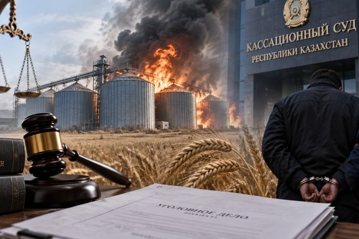 Шесть лет за месть: в СКО управляющий организовал поджог зерновых складов