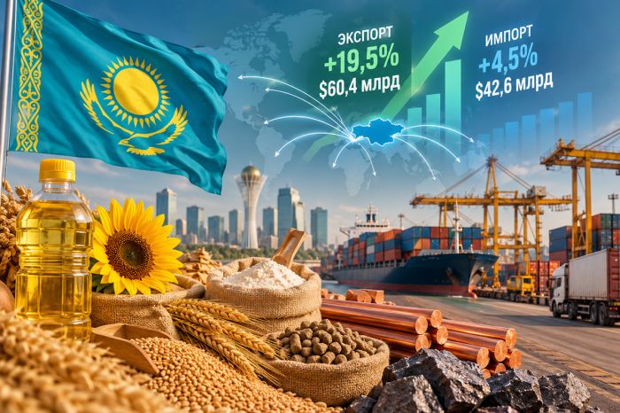 Подсолнечное масло, медь и уран разогнали экспорт Казахстана