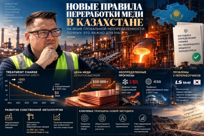 Новые правила переработки меди: зачем Казахстан вводит единую Методику расчета тарифа