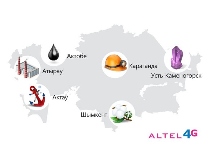 Altel запустил сеть LTE в шести регионах Казахстана