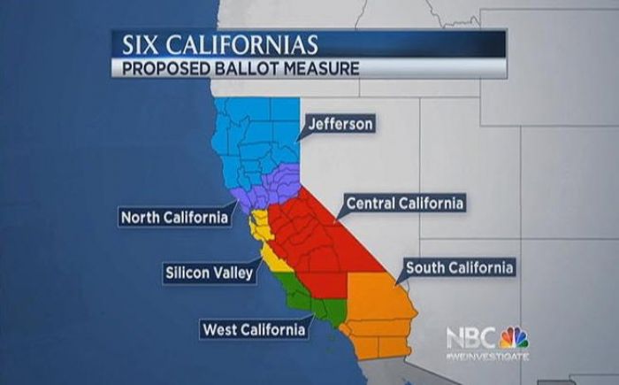Более миллиона американцев поддержали идею раздела Калифорнии на шесть штатов